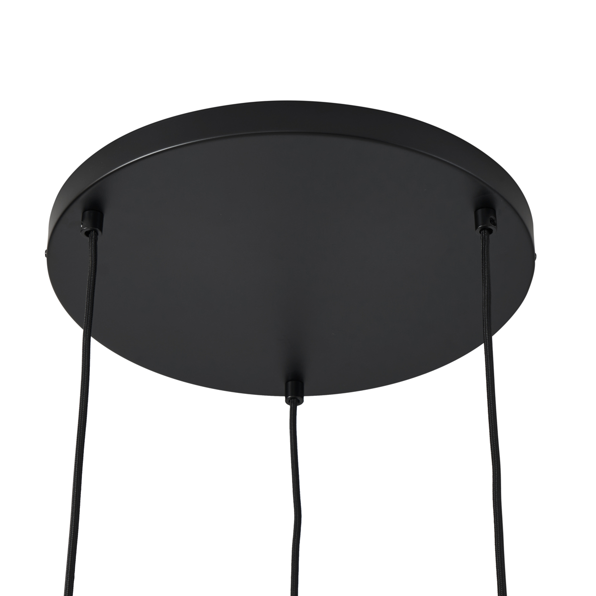 Suspension rétro noire avec 3 lumières taupe - Felt
