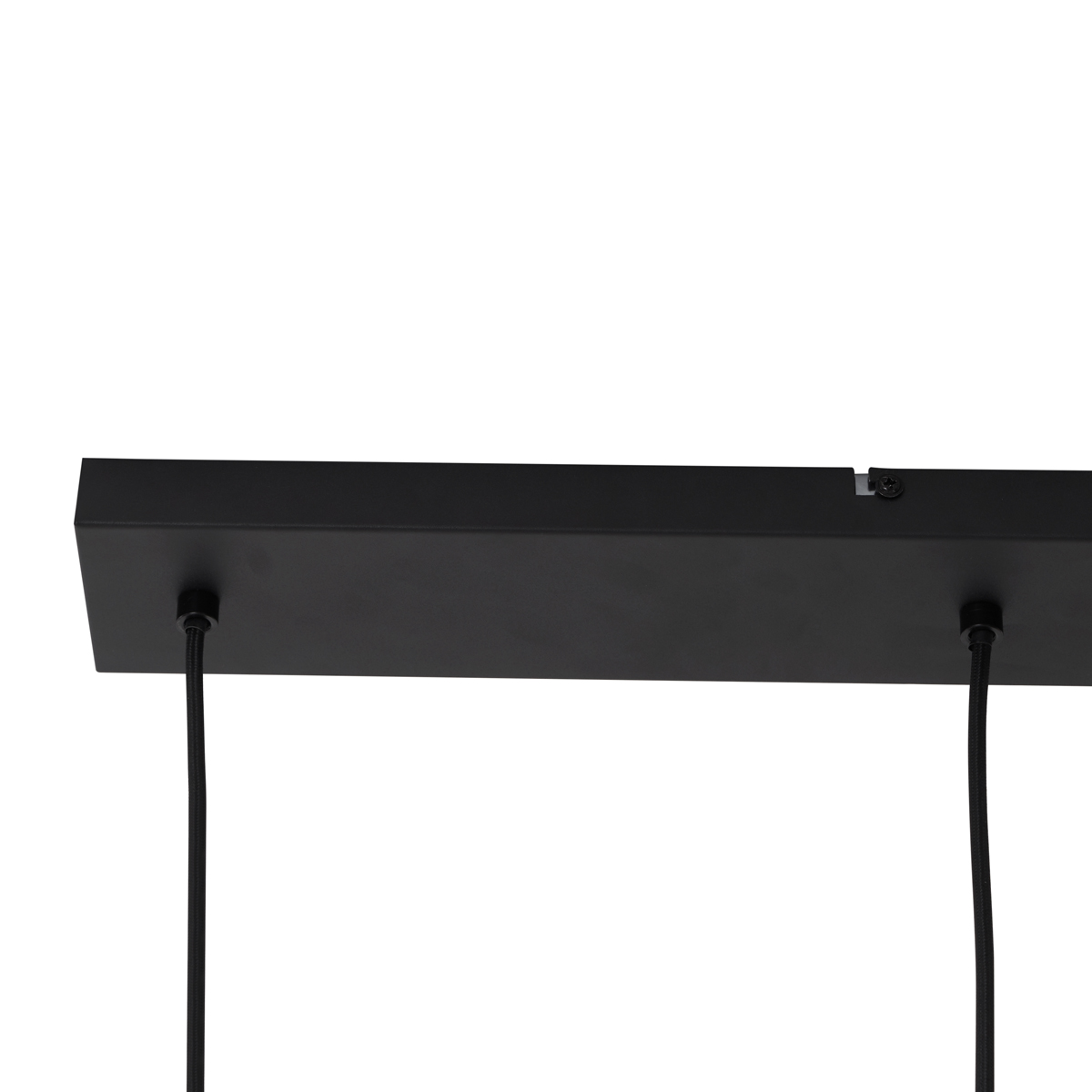Lámpara colgante moderna negra con cristal ahumado 4 luces - Dame