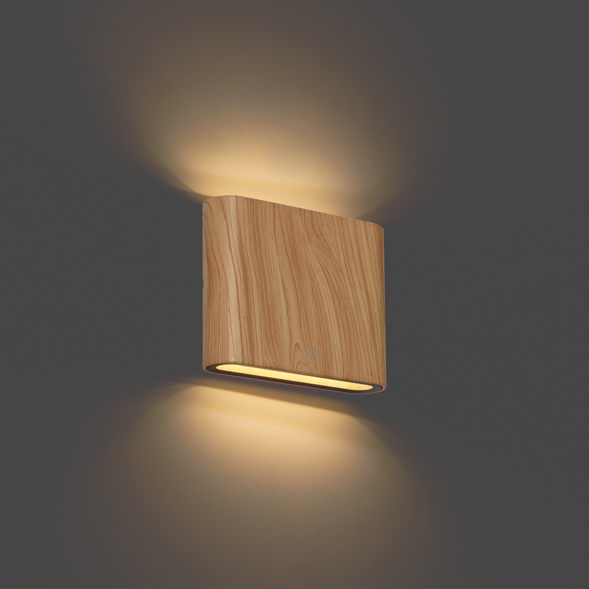 Applique murale d'extérieur scandinave imprimée bois 11,5 cm avec LED IP65 - Batt