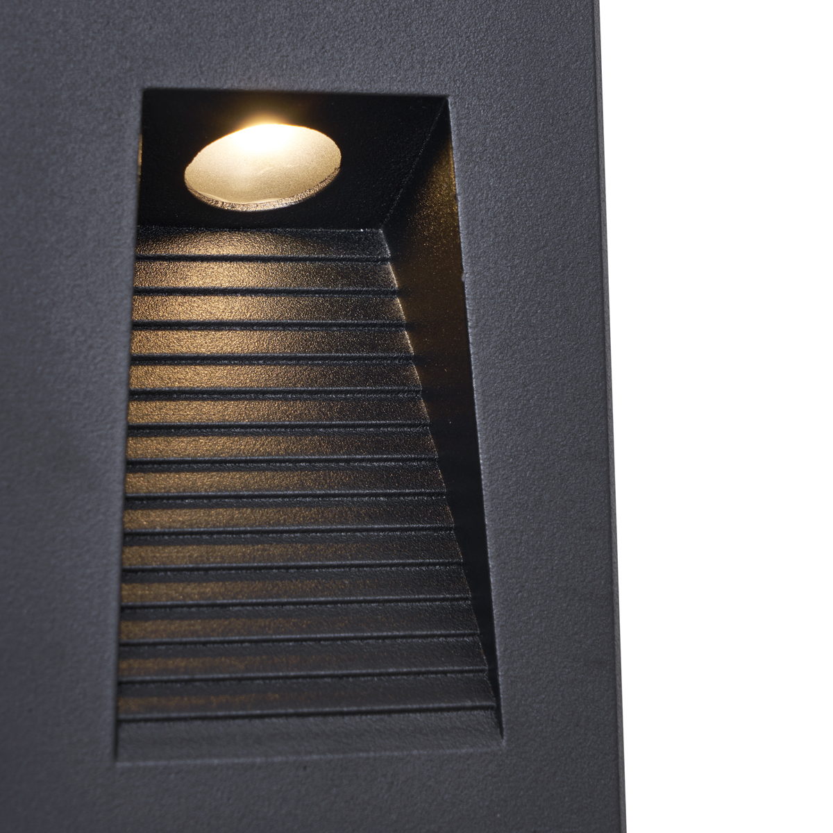 Aplique de pared empotrado moderno negro 7cm incl. LED IP65 - Trem