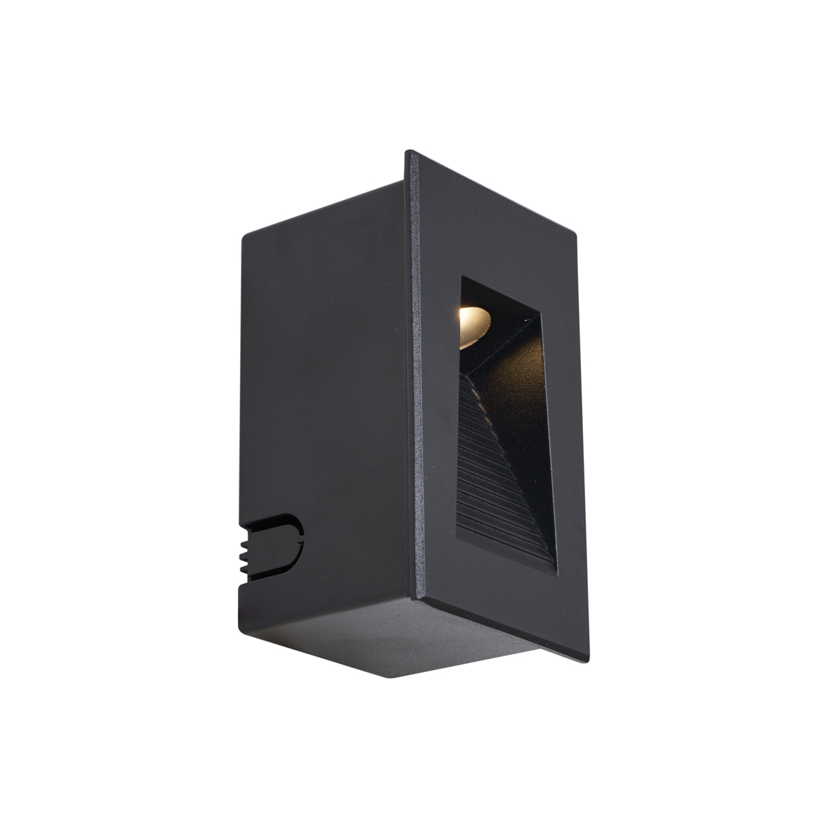 Aplique de pared empotrado moderno negro 7cm incl. LED IP65 - Trem