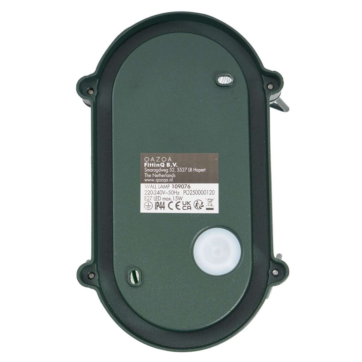 Lampada da parete e da soffitto per esterni verde scuro ovale IP44 - Noutica