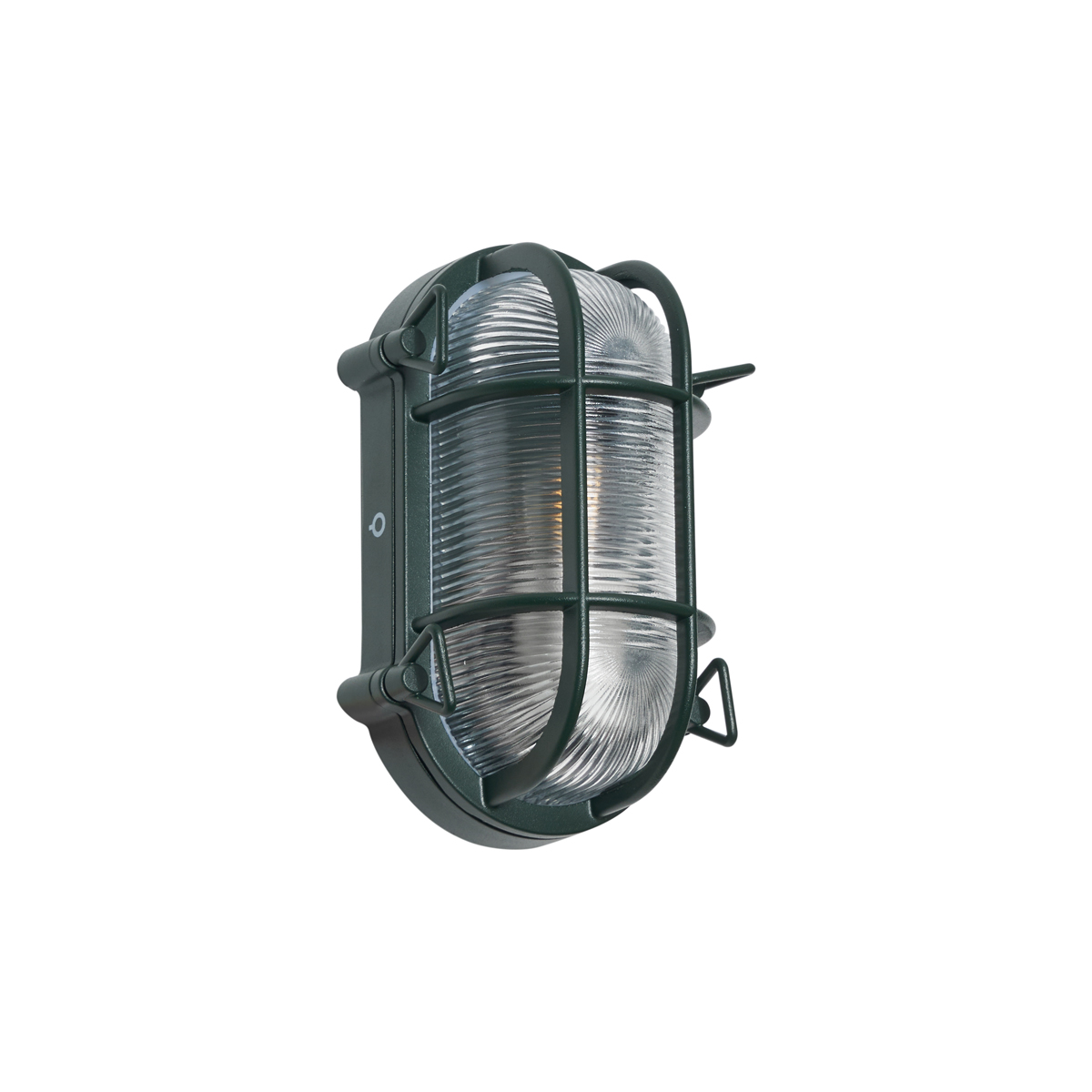 Lampada da parete e da soffitto per esterni verde scuro ovale IP44 - Noutica