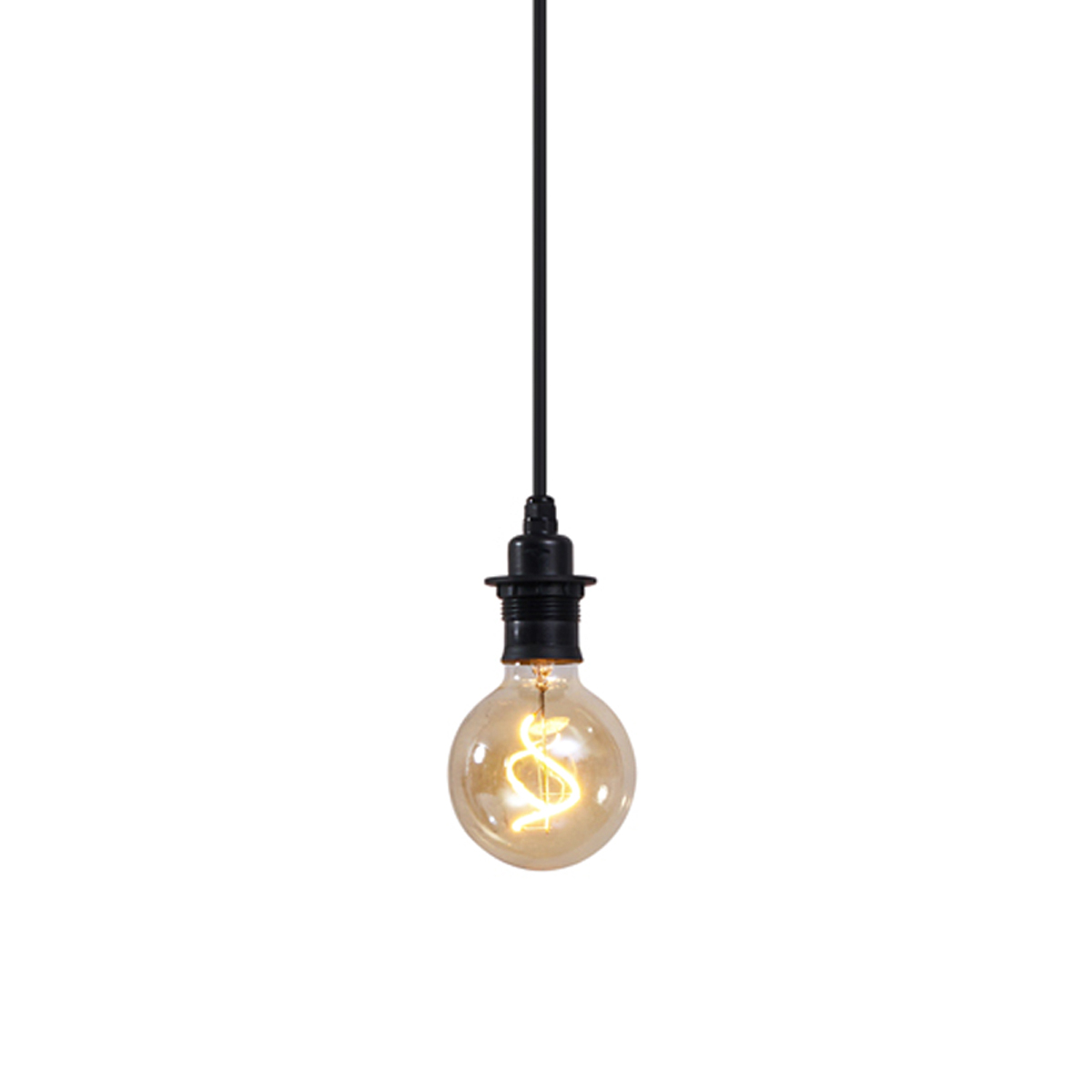 Záhradné závesné svietidlo čierne IP44 - Cava