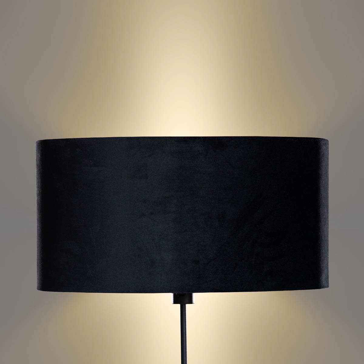 Lámpara de pie negra con pantalla de terciopelo ovalada 50 cm - Parte