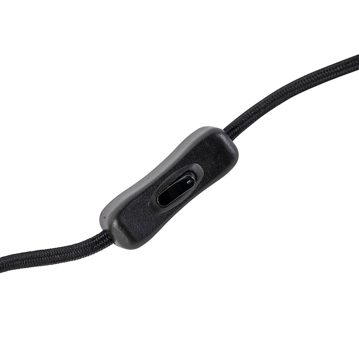 Lampada da Tavolo Nera con Paralume Ovale in Velluto Nero 35cm - Simplo