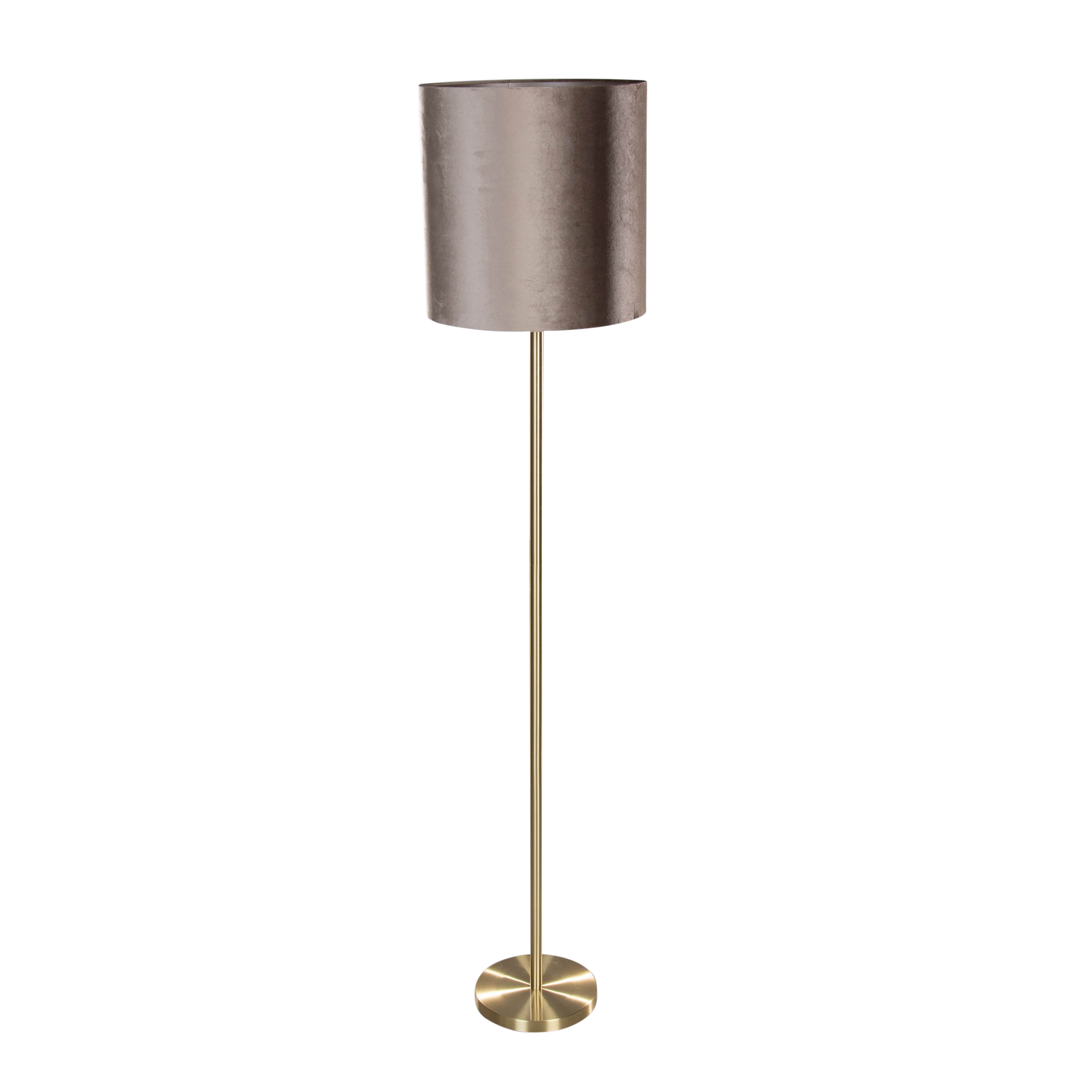 Állólámpa Sárgaréz Taupe Bársony Árnyékolóval 50cm - Simplo