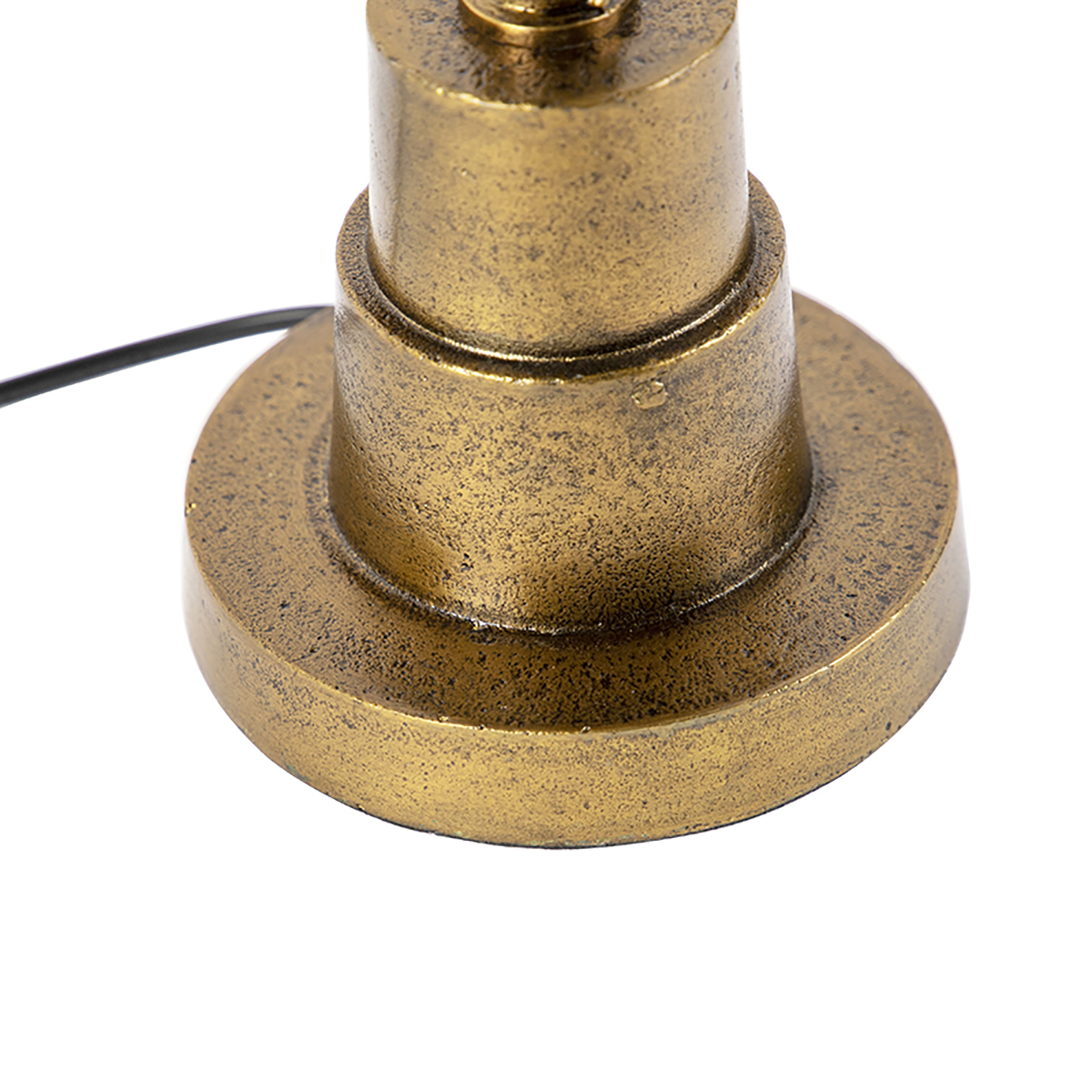 Lámpara de mesa de bronce con pantalla de terciopelo color topo de 35 cm - Pisos