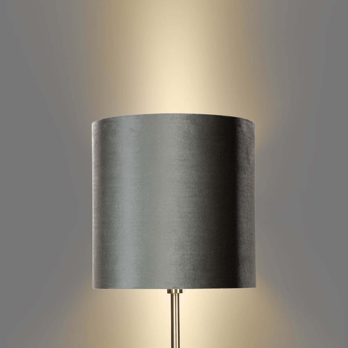Lámpara de pie de latón con pantalla de terciopelo verde 40 cm - Simplo