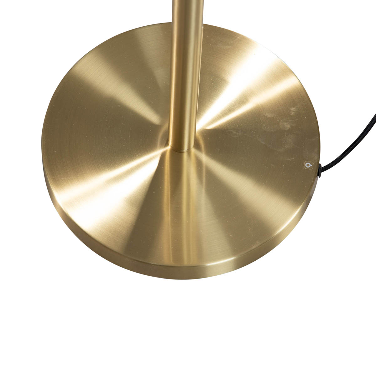 Lámpara de pie de latón con pantalla de terciopelo marrón 50 cm - Simplo