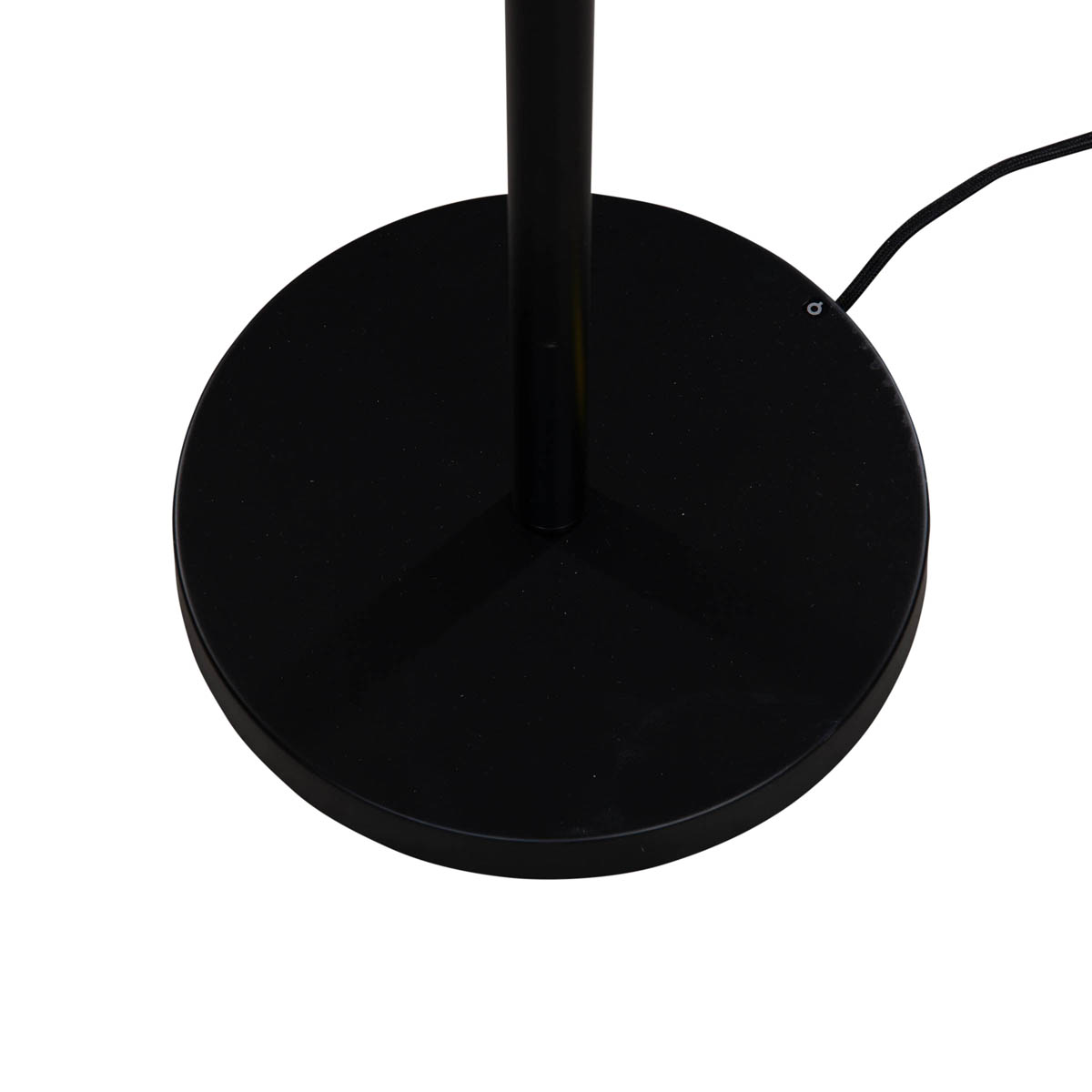Lámpara de pie negra con pantalla de terciopelo marrón 40cm - Simplo