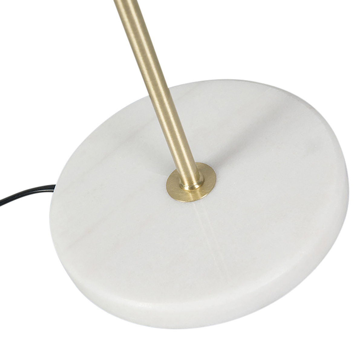 Lámpara de mesa de latón con pantalla de terciopelo, diseño de hojas e interior dorado - Kaso