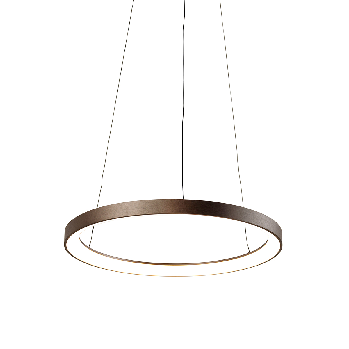 Dizájner függőlámpa bronz, beépített, dimmelhető LED-del és Easylift rendszerrel - Hoop