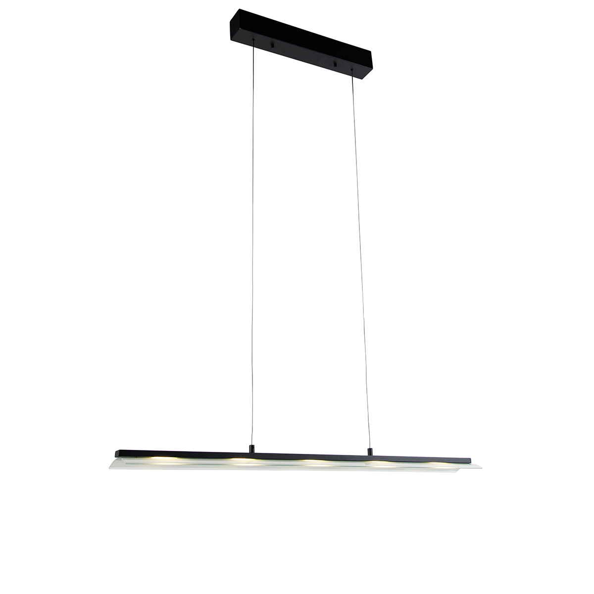 Design függőlámpa fekete, beépített, dimmelhető LED-del, 3 fokozatú Easylift rendszerrel - Nele