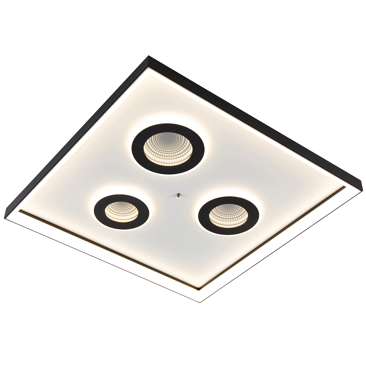 Dizajnové stropné svietidlo čierne vrátane stmievateľného LED s diaľkovým ovládaním - Dune