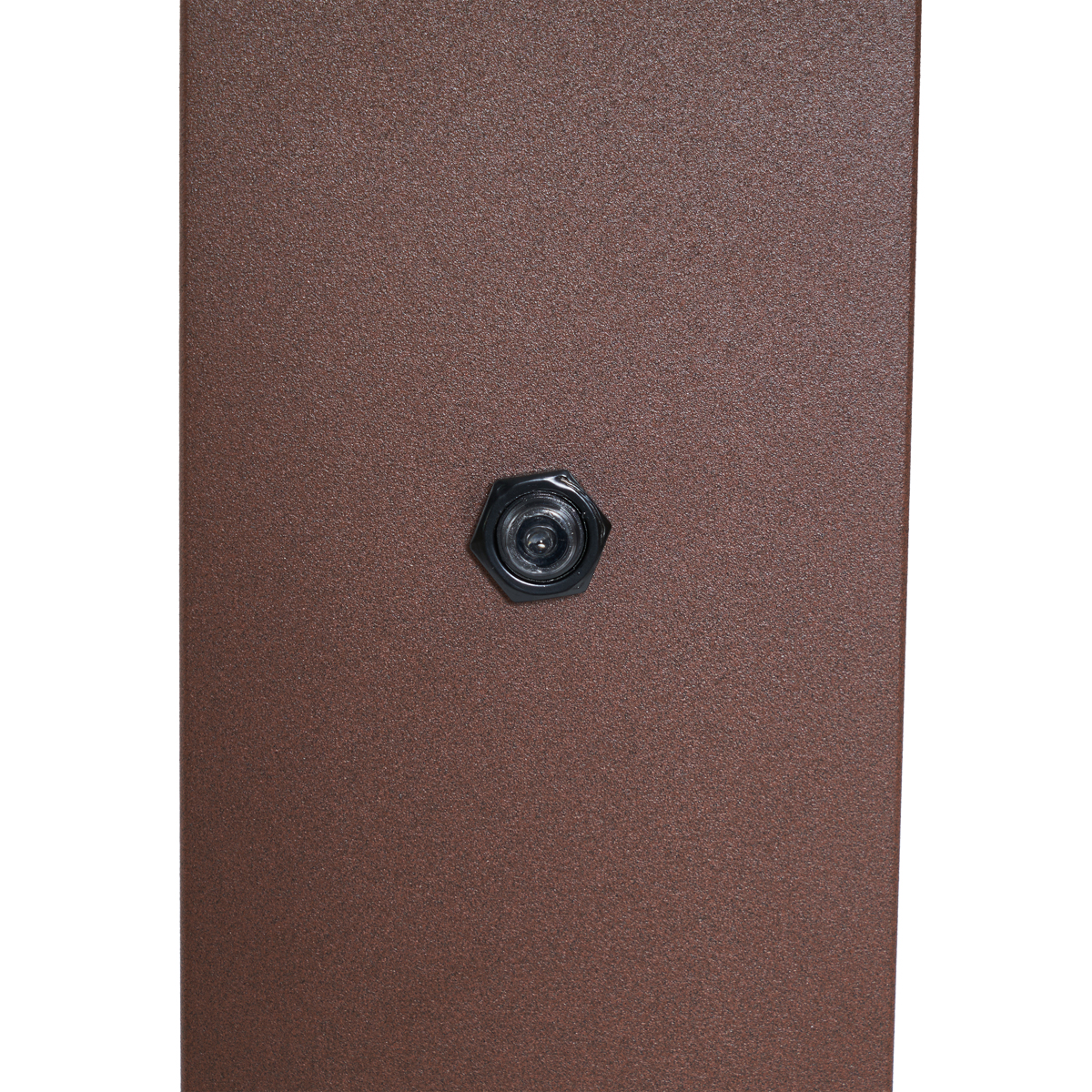 Industrial Outdoor Bollard Rust Brown with Smoke Glass 50cm with Twilight Sensor - Denmark