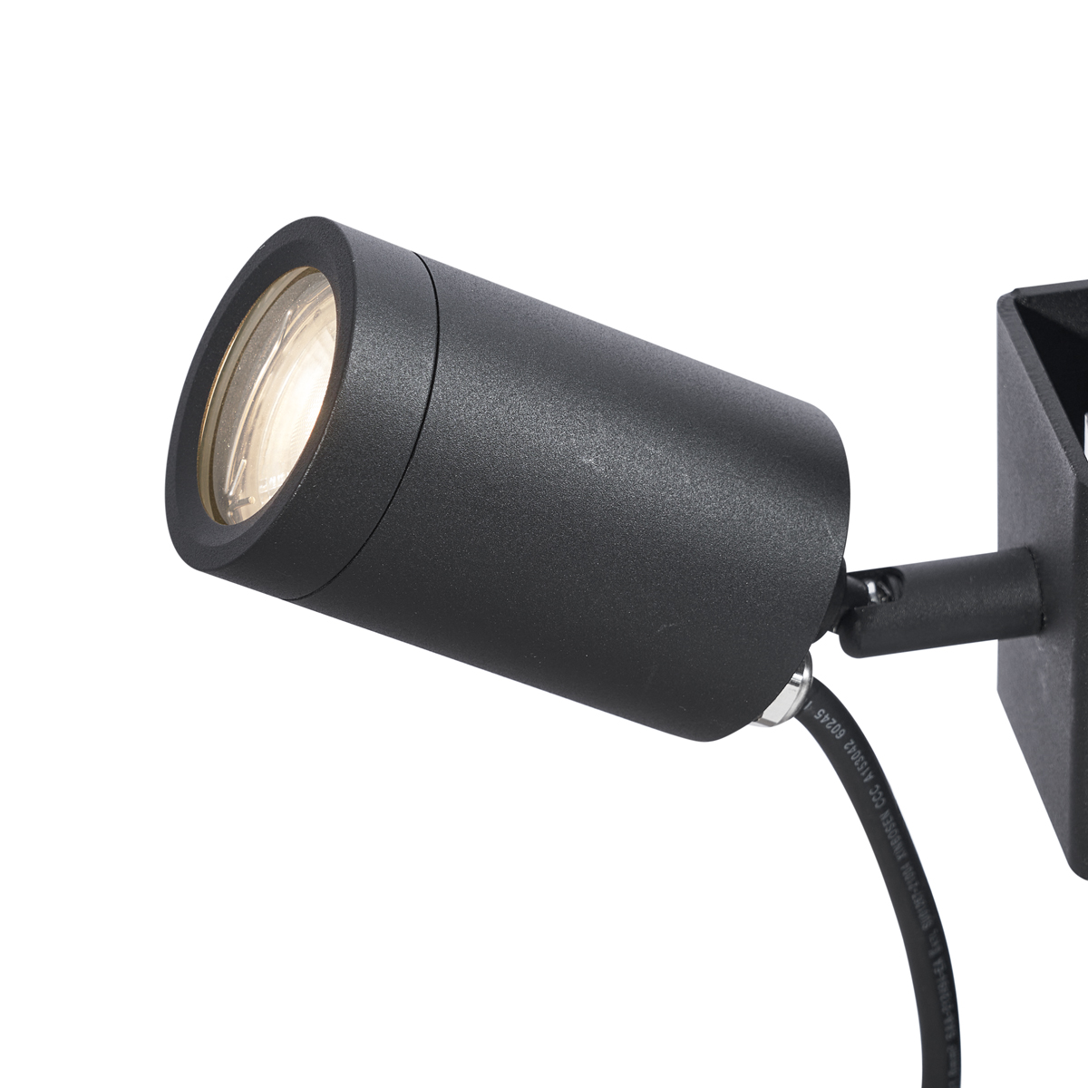 Foco de exterior negro para árbol GU10 50mm giratorio e inclinable IP65 - Solo