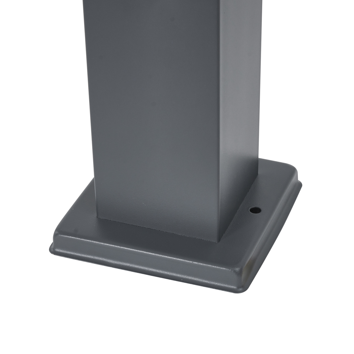 Lampada da esterno grigio scuro con vetro fumé 80cm IP44 con presa e sensore di movimento - Malios