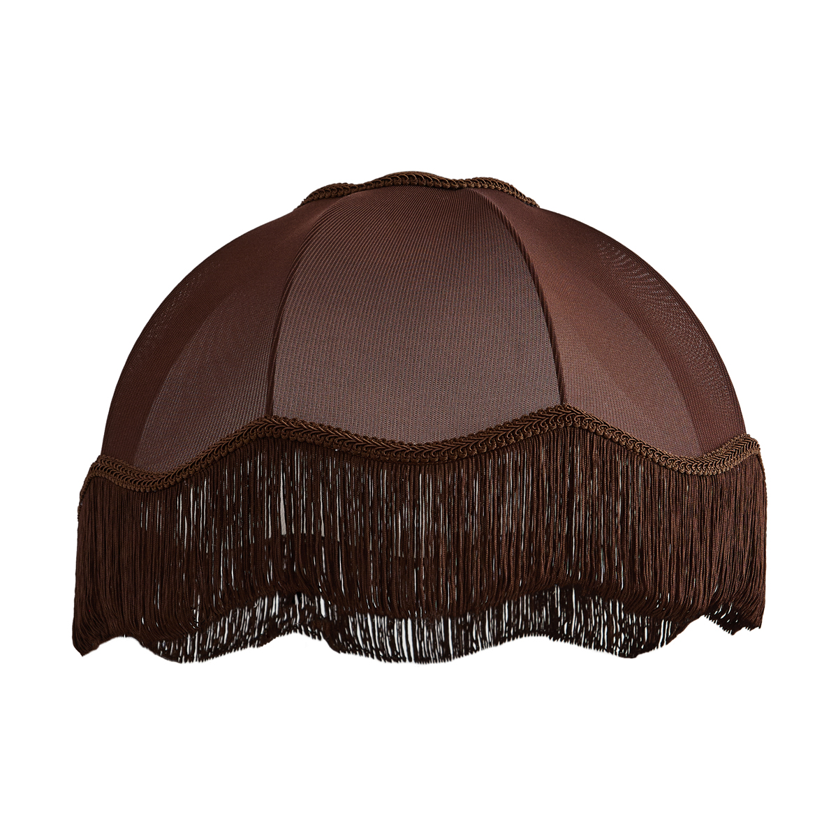 Barna szövet lámpaernyő fehér belsővel 45/15/21,5 - Heritage