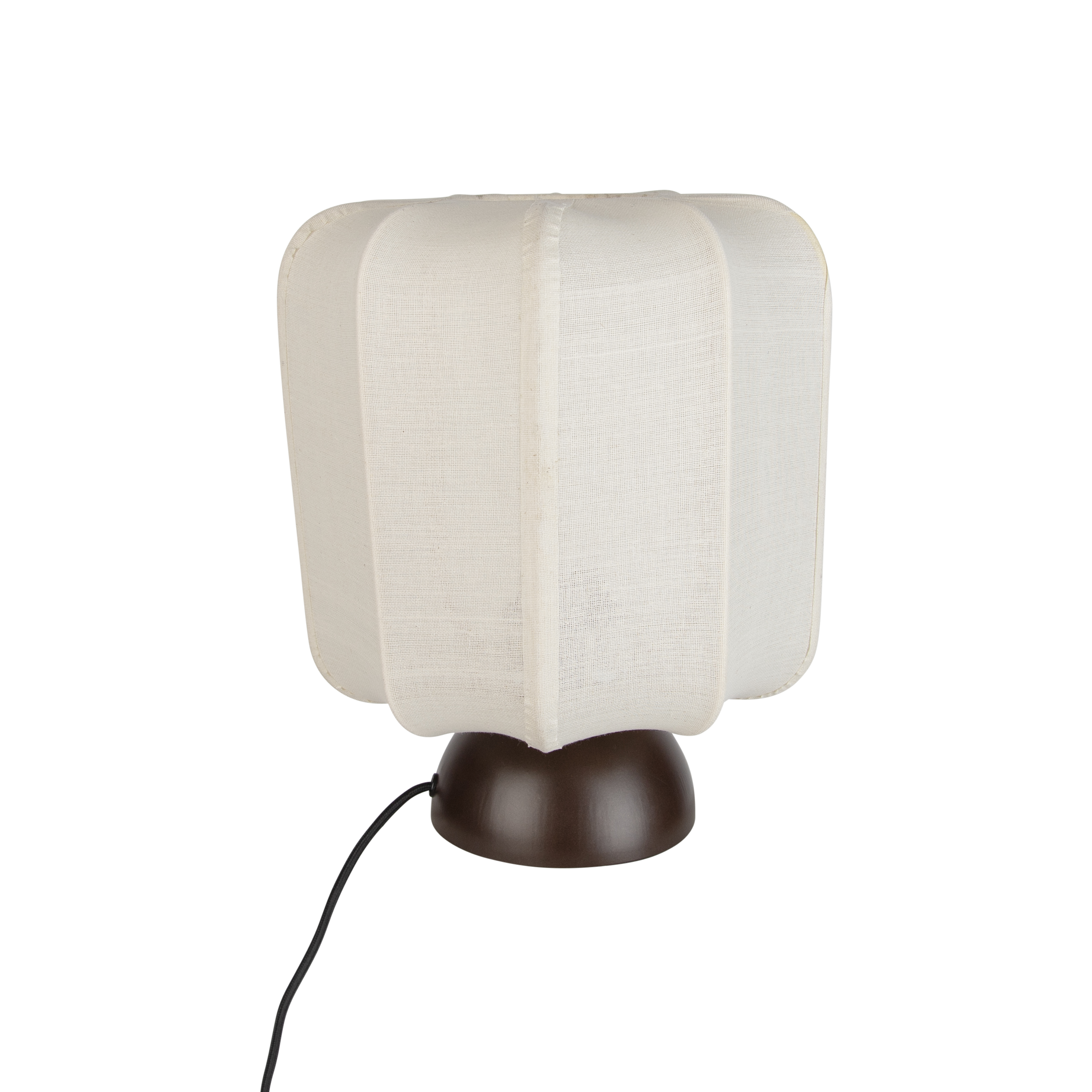 Japandi Table Lamp Dark Bronze with Beige Shade - Nori