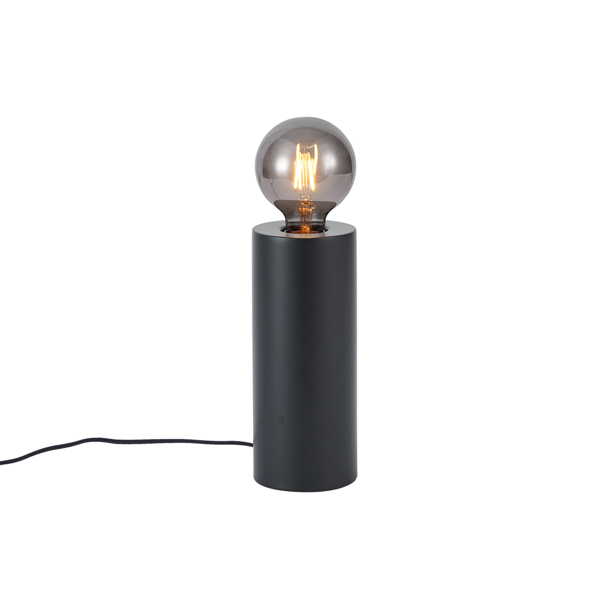 Modern fekete asztali lámpa 24 cm - Cylinder