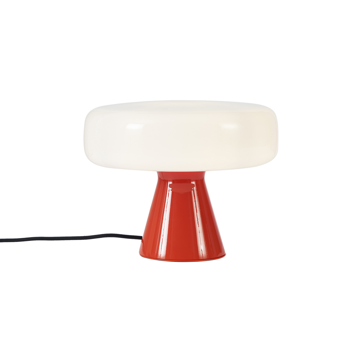 Retro asztali lámpa piros, fehérrel - Knob