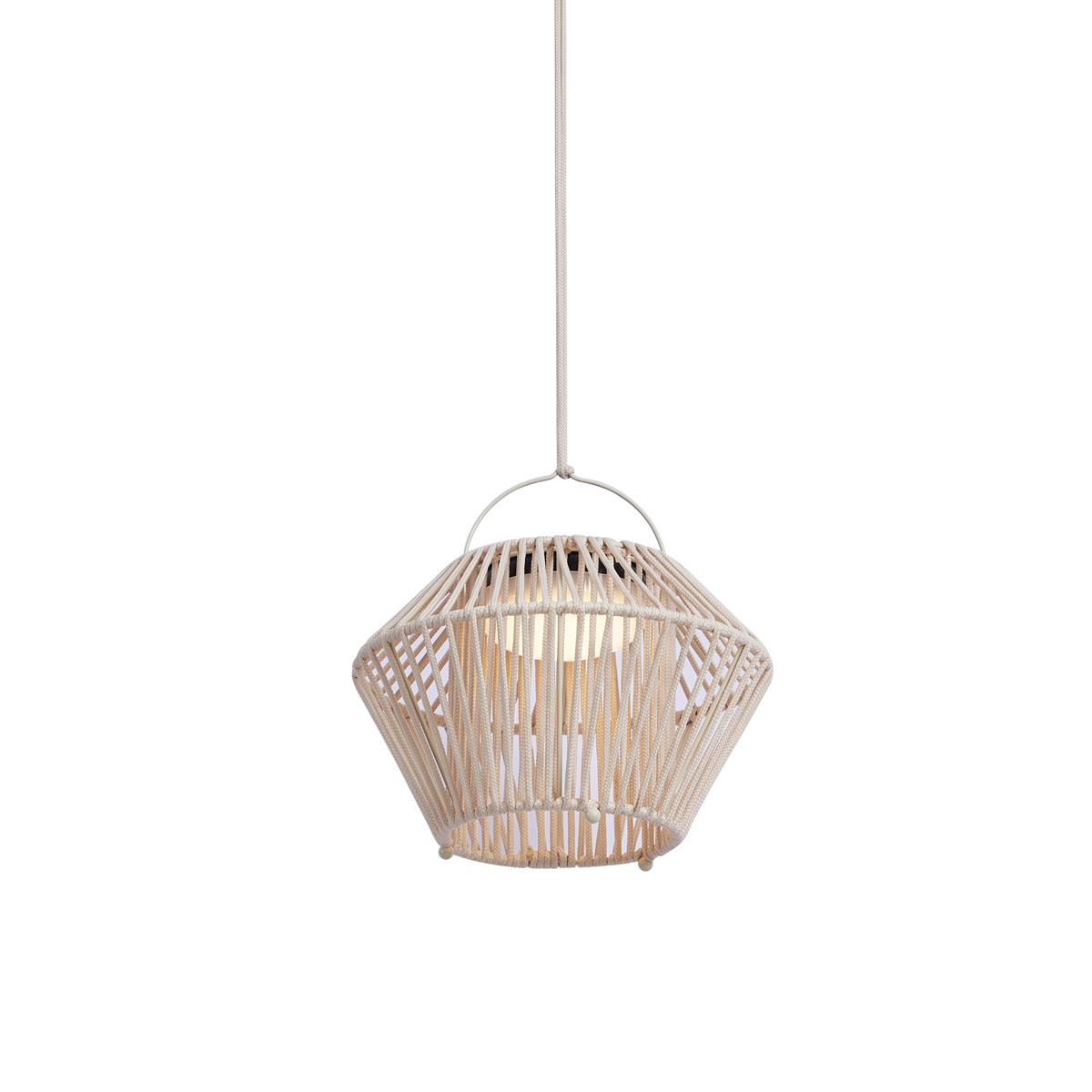 Boho stolná lampa béžová vrátane LED 3-stupňové stmievanie IP54 solárne nabíjanie - Duco