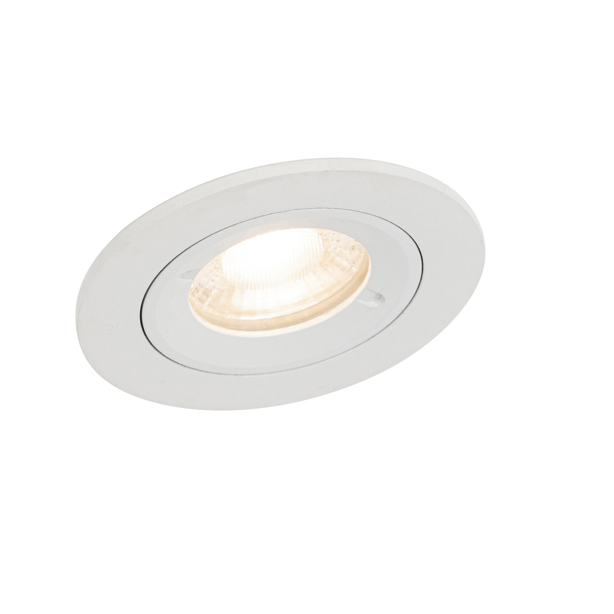 Smarter Einbaustrahler Weiß Rund IP44 inkl. Wifi GU10 50mm - Xena