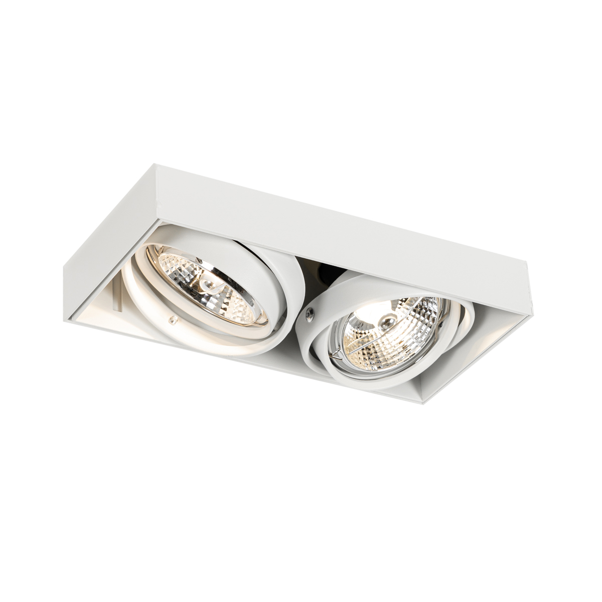 Set di 6 faretti da incasso bianchi GU10 70mm 2-luci senza cornice - Oneon