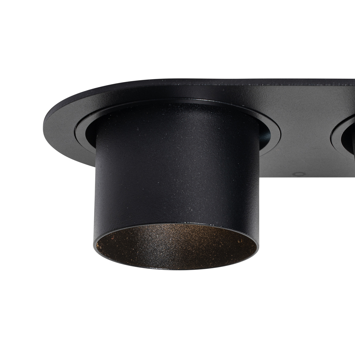 Ensemble de 6 spots encastrables noirs GU10 50mm 2 lumières - Installa