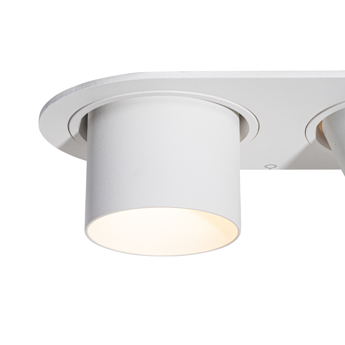 Ensemble de 6 spots encastrables blancs GU10 50mm 2 lumières - Installa