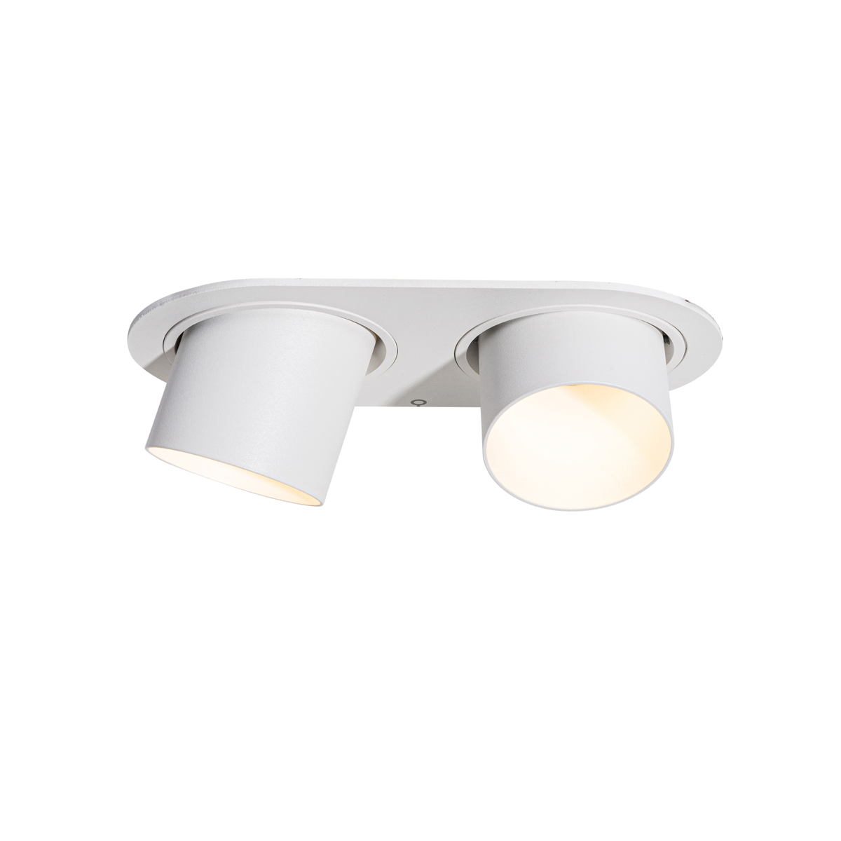 Ensemble de 6 spots encastrables blancs GU10 50mm 2 lumières - Installa