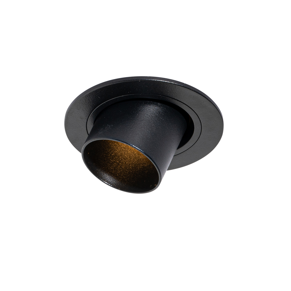 Ensemble de 6 spots encastrables noirs GU10 35mm ronds inclinables - Installa
