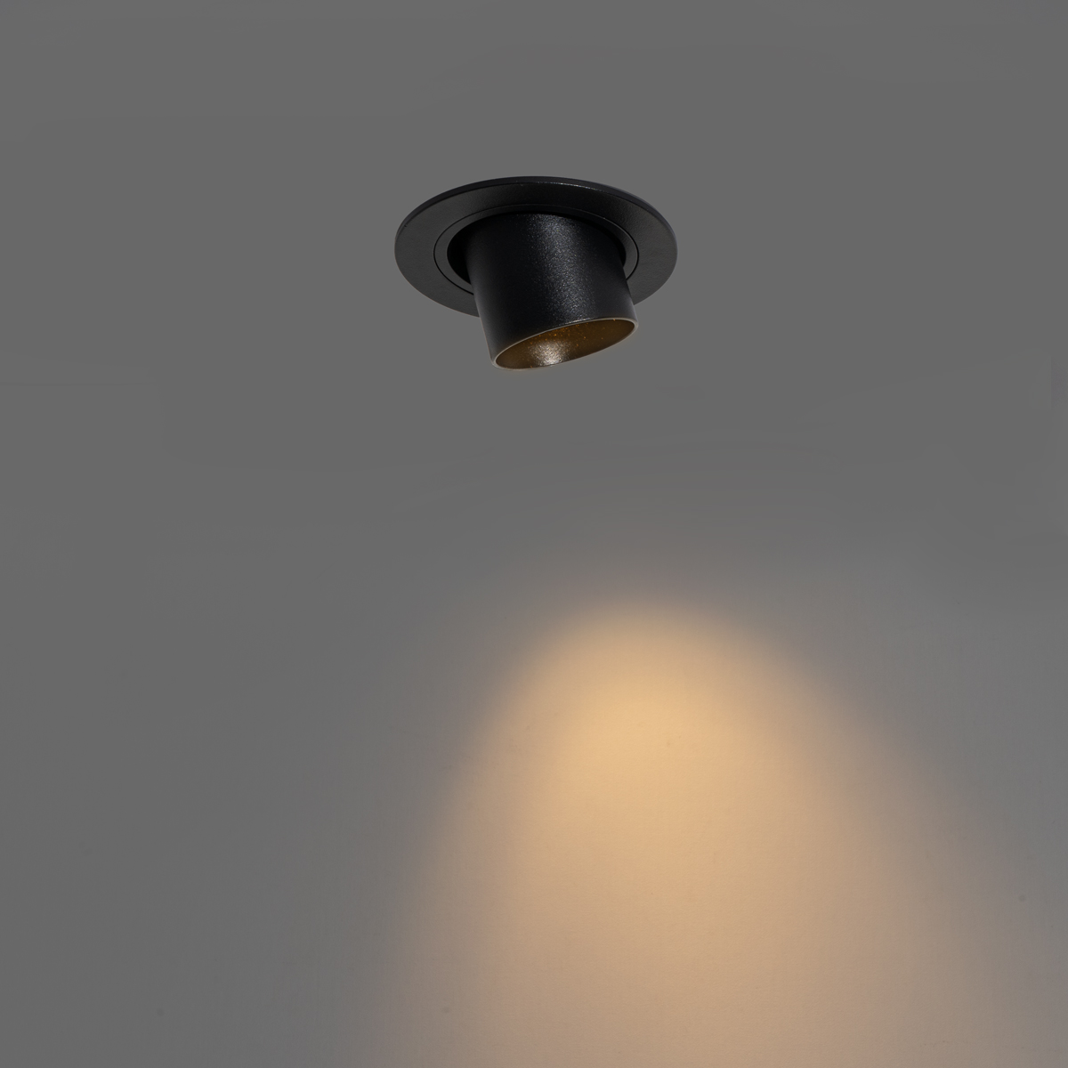 Set of 6 Recessed Spotlights Black GU10 35mm Round Tiltable - Installa