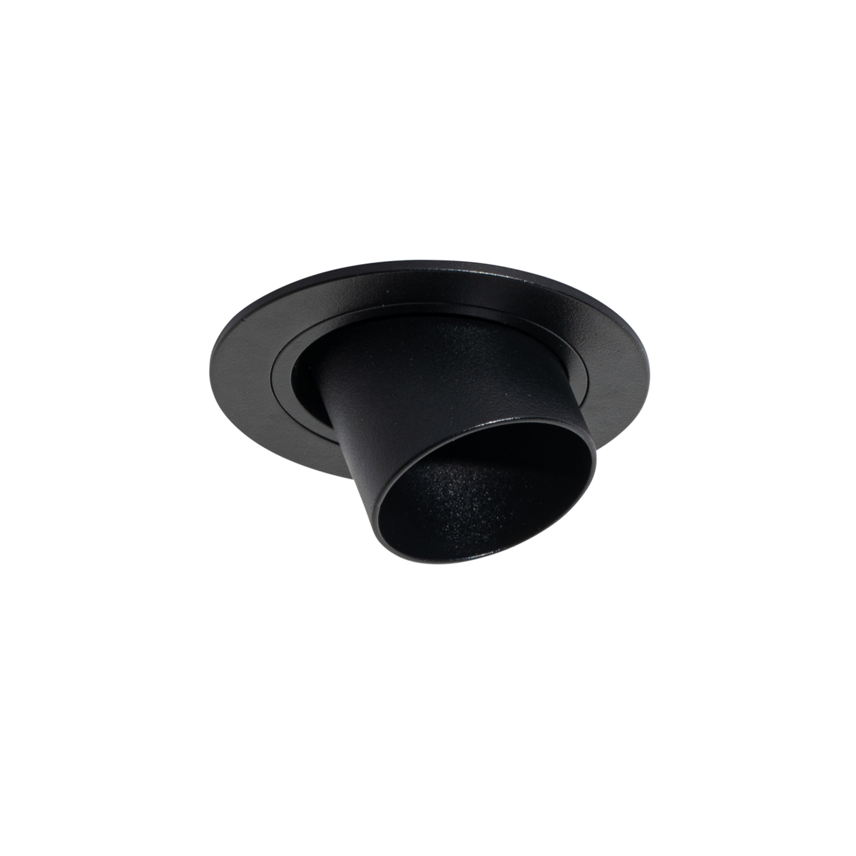 Set of 6 Recessed Spotlights Black GU10 35mm Round Tiltable - Installa