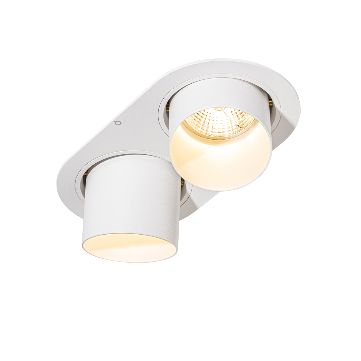 Set mit 6 Einbaustrahlern Weiß GU10 70mm Schwenkbar 2-Licht - Installa