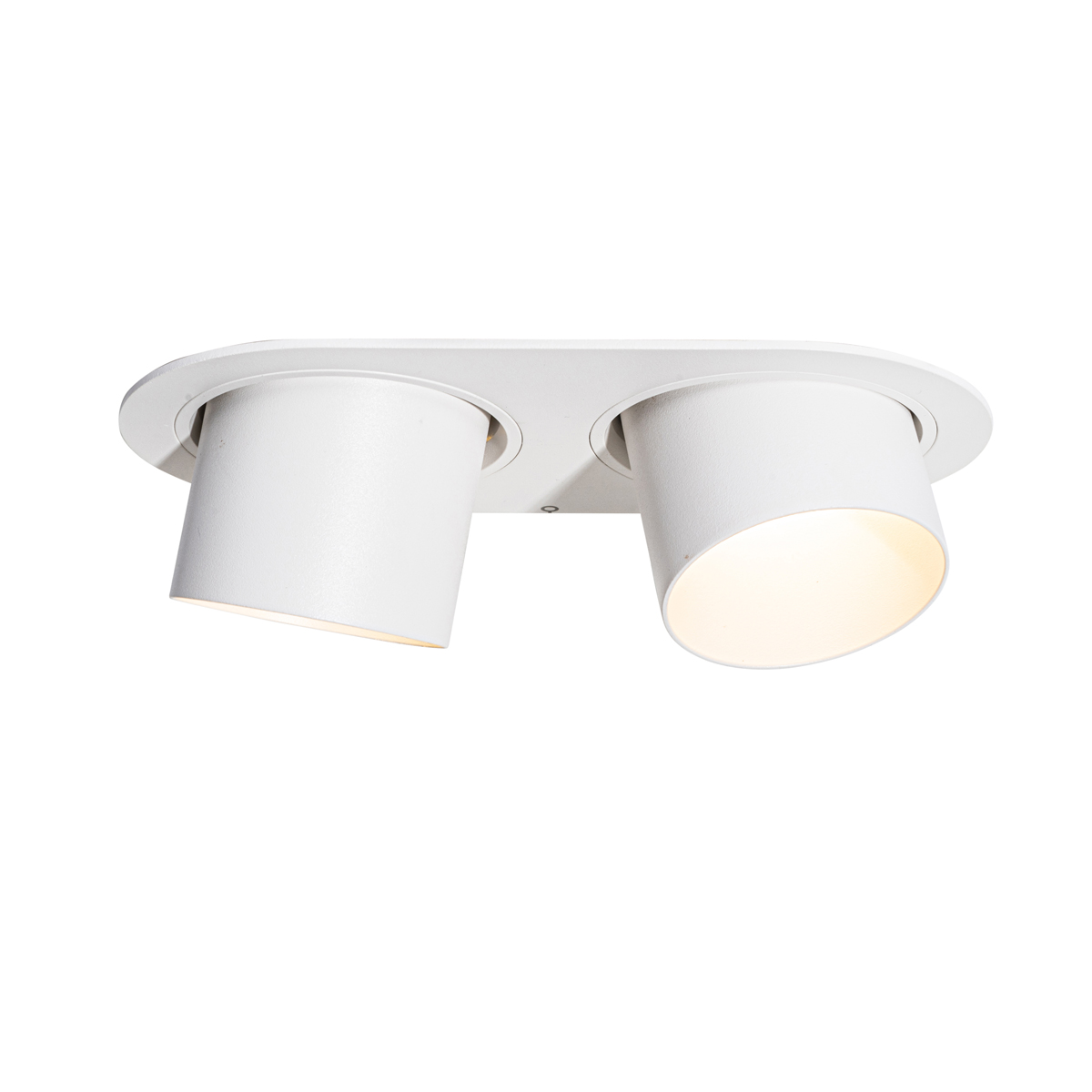 Set mit 6 Einbaustrahlern Weiß GU10 70mm Schwenkbar 2-Licht - Installa