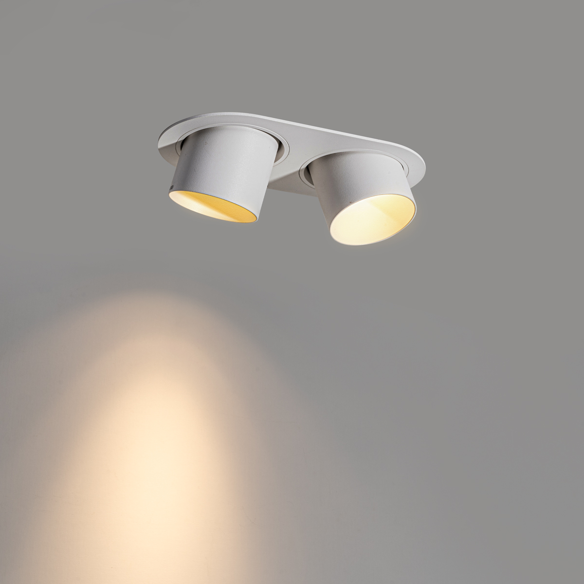Set of 6 Recessed Spotlights White GU10 70mm Tiltable 2-Light - Installa