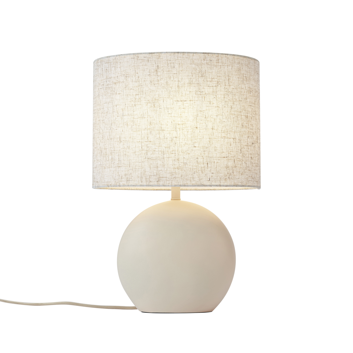 Japandi asztali lámpa bézs színben, vászonernyővel - Timo