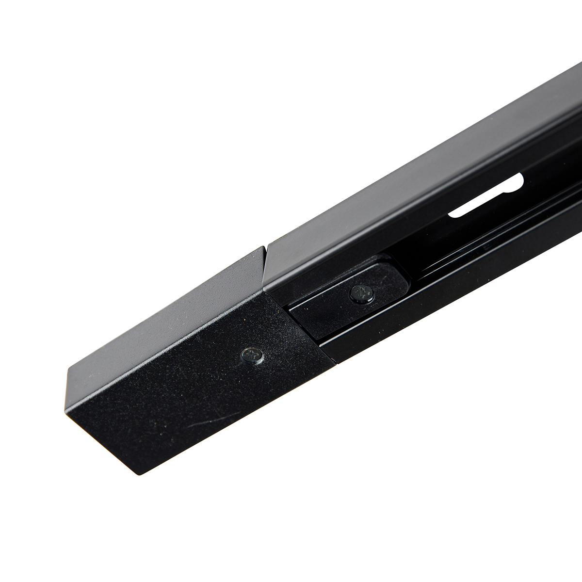 Sistema de iluminación de riel moderno con 6 focos negros monofásico de 286 cm - Iconic Jeana