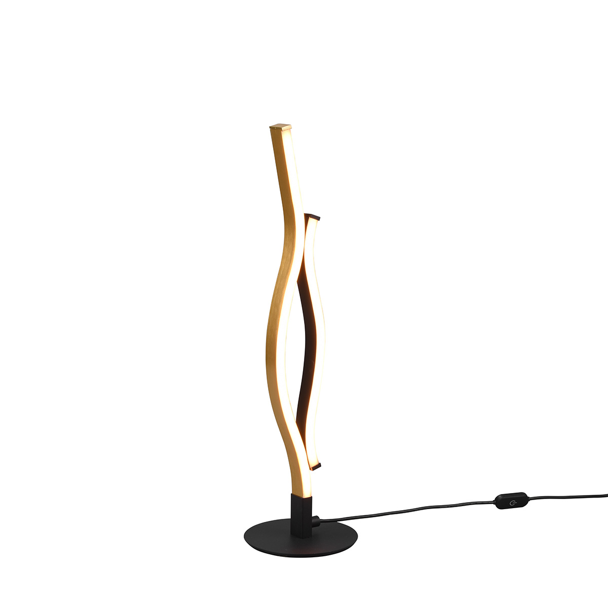 Design tafellamp zwart met goud incl. LED dimbaar - Blaze