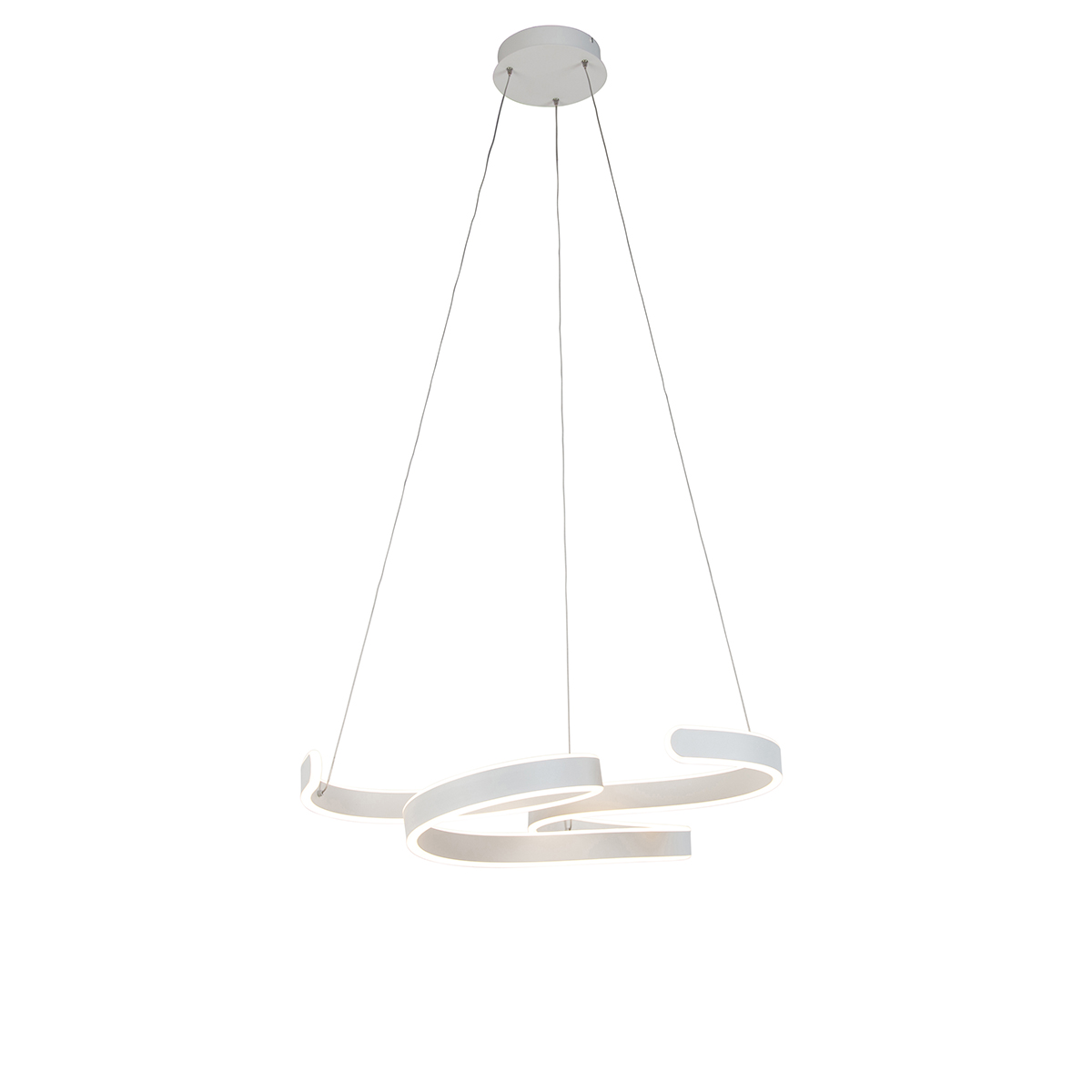 Design hanglamp wit incl. LED 3-staps dimbaar - Frank