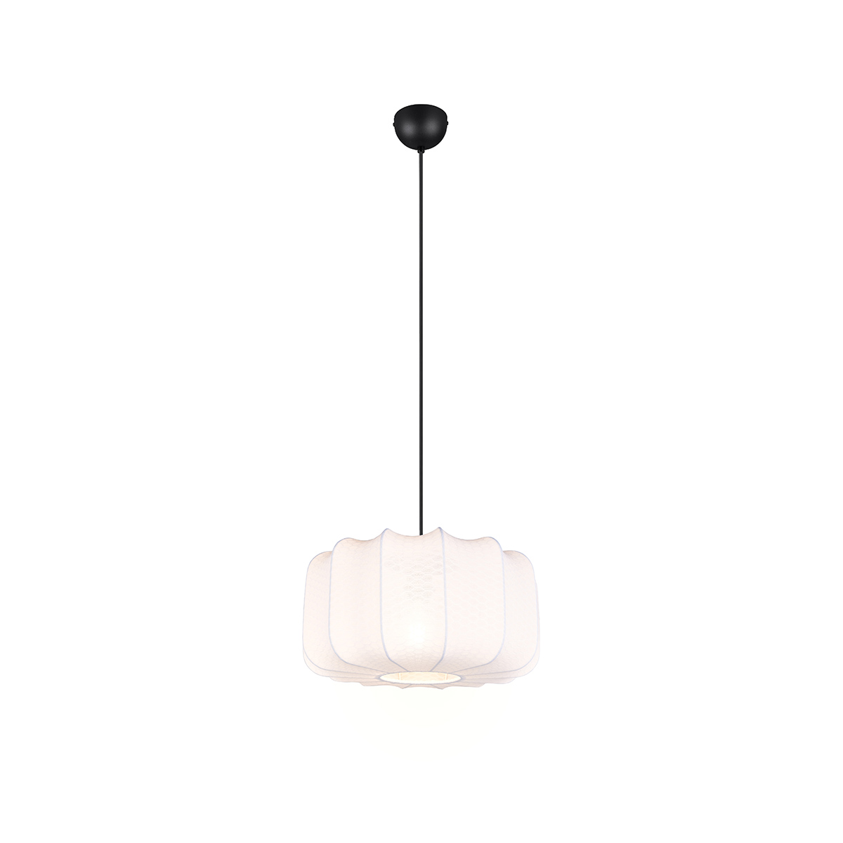 Japandi függőlámpa fekete-fehér 40 cm - Madleine