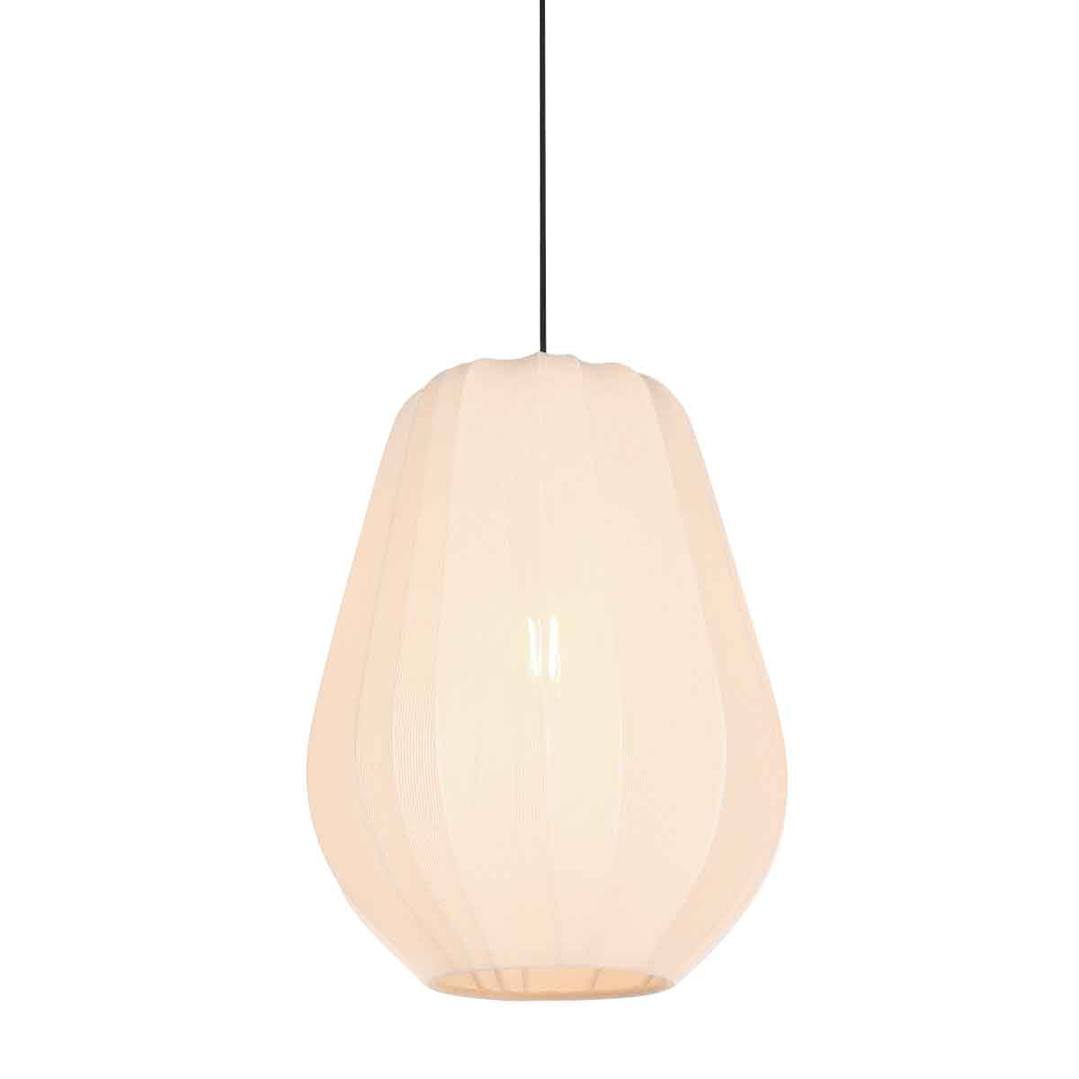 Japandi függőlámpa krémszínű szövetbúrával, 27 cm - Sable