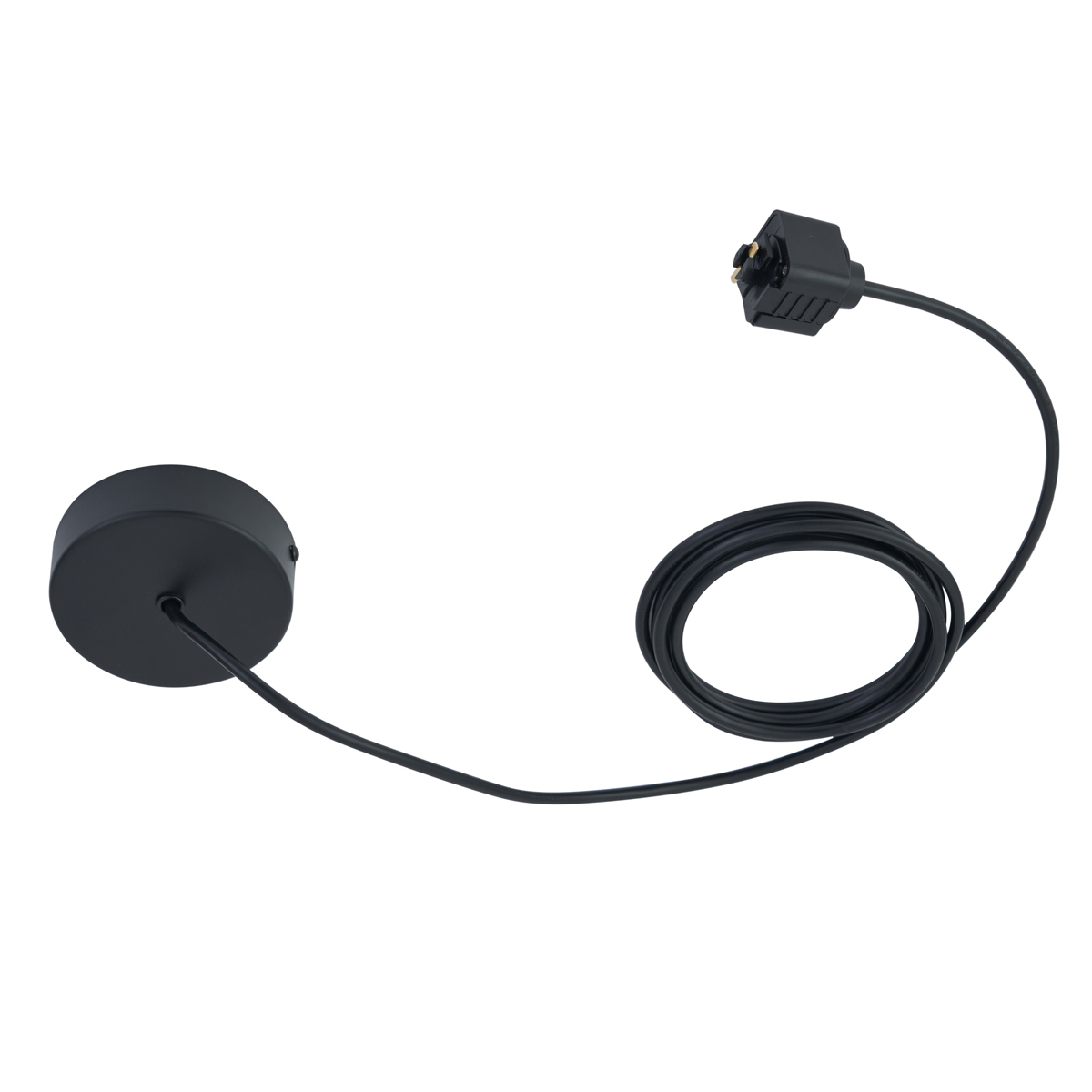 Tápellátás 1 fázisú sínhez, kerek rögzítőlappal, fekete - Iconic