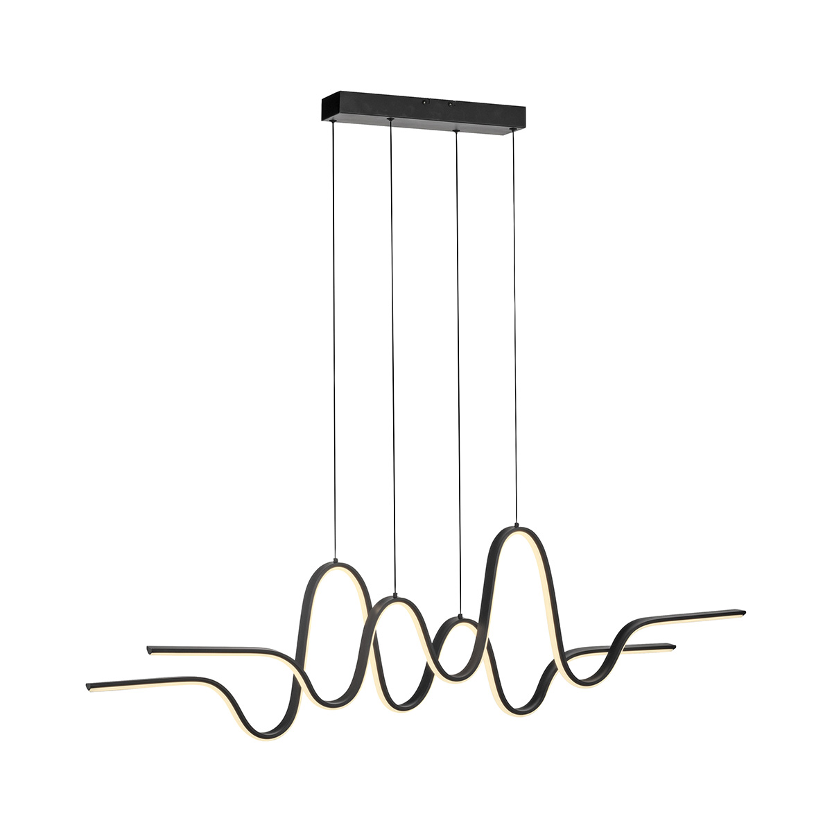 Design függőlámpa fekete, dimmelhető LED Easylift funkcióval - Altitude