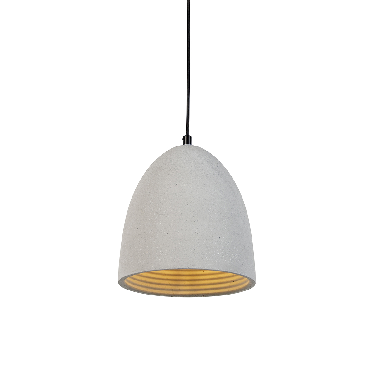 Moderne hanglamp zwart met grijs beton - Eton