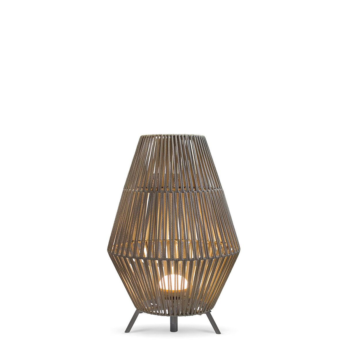 Stojacia lampa Taupe vrátane stmievateľného LED, IP54, nabíjateľná s diaľkovým ovládaním - Conta