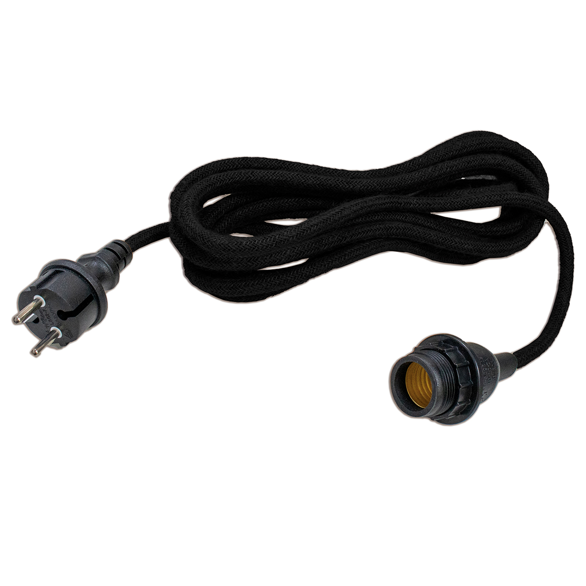 Svetelný veniec čierny so zástrčkou a objímkou E27 5m IP54 - Arteixo