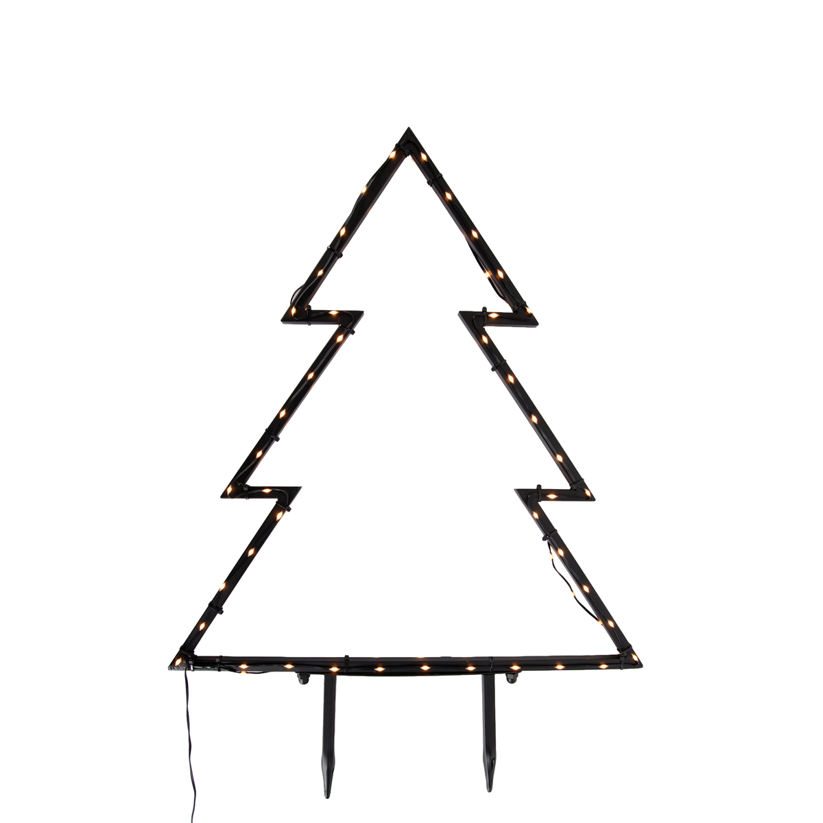 Karácsonyi fa spotlámpa fekete 54cm LED-del, IP44 - Kas